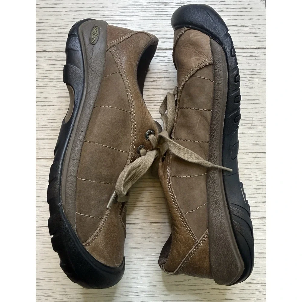 Keen Presidio Leather Shoes Brown Leather Oxford‎ Women 9 Hiking Trail Sneaker